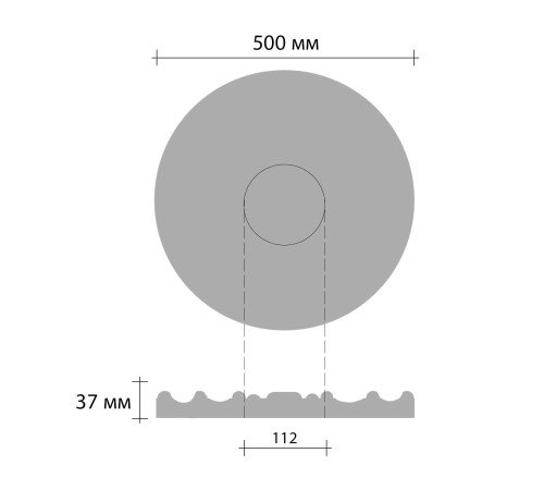 Розетка потолочная DECOMASTER DM-0405 диаметр 500 мм DM-0405