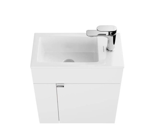 Тумба подвесная с раковиной Kerama Marazzi Lato 49.5х27х55 см белый глянец LA.wb.50 / LAT.50.1\WHT