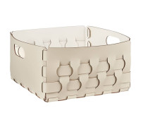 Корзинка ADJ Dubai 35x35x20 см панна котта/белый 2045.16/10