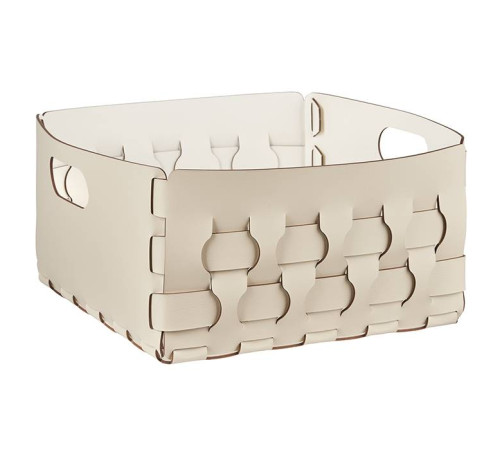 Корзинка ADJ Dubai 35x35x20 см панна котта/белый 2045.16/10