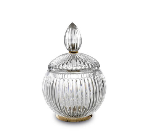 Баночка универсальная 3SC Elegance настольная Ø 12х18 см с крышкой золото EL49ACRGD