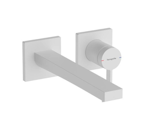 Смеситель для раковины Hansgrohe Tecturis E настенный скрытого монтажа излив 22.5 см белый матовый 73051700