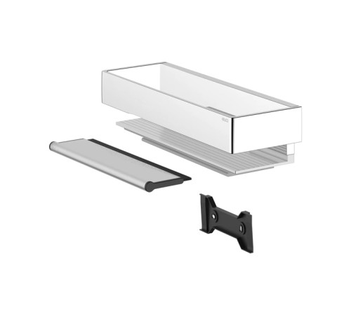 Полочка для душа Keuco Edition 11 со стеклоочистителем подвесная silver-anodized/хром 11159010000
