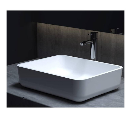 Раковина накладная Salini Gloria 48х38х12 см S-Stone белая матовая 1102209M