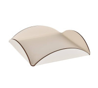 Подставка для сервировки ADJ 20x20 см натуральная кожа панна котта/белый 0021.16/10