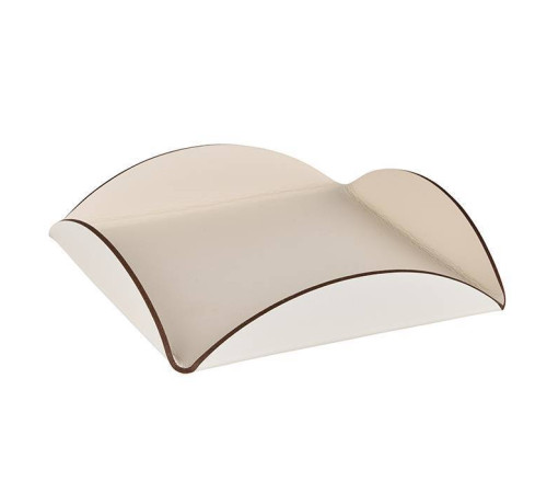 Подставка для сервировки ADJ 20x20 см натуральная кожа панна котта/белый 0021.16/10