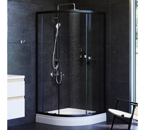 Душевое ограждение AM.PM X-Joy 90х90 см без поддона черный матовый W88G-205-090BT64