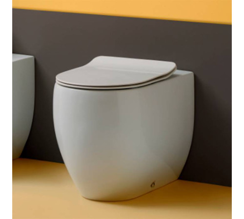 Унитаз напольный приставной Kerasan Flo 52х36 см универсальный выпуск 311601