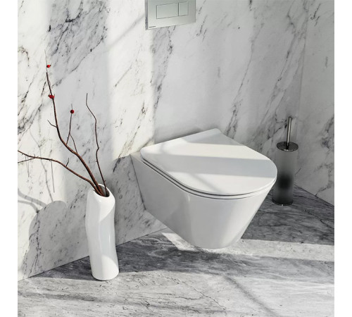 Унитаз подвесной Kerama Marazzi PLAZA Modern безободковый RIM UP+ белый глянцевый PLV.wc.02\WHT