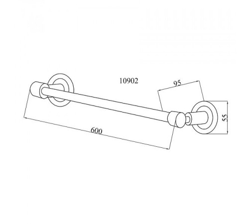 Полотенцедержатель Boheme Murano подвесной бронза 10902-W-BR