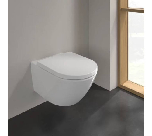 Унитаз подвесной Villeroy & Boch Subway 3.0 безободковый TwistFlush с сиденьем SoftClosing 4670TS01