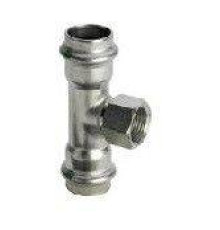 Тройник Viega Sanpress Inox с SC-Contur нержавеющая сталь 28 x 1 x 28 мм 449506