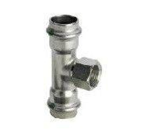 Тройник Viega Sanpress Inox с SC-Contur нержавеющая сталь 28 x 1 x 28 мм 449506