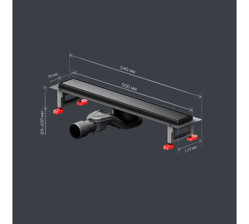 Трап для душа линейный AM.PM Masterflow Tile 50 см W01SC-U11-050-04BM
