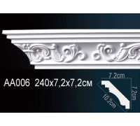 Карниз потолочный Perfect AA006 полиуретановый с орнаментом 72x72x2400 мм AA006