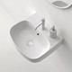Раковина подвесная/накладная Kerasan Nolita 50х45 см 1 отв. белый глянцевый 534001