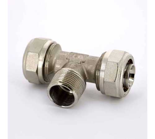 Тройник обжимной Uni-Fitt никелированный 26x3/4x26 наружная резьба 668N8380