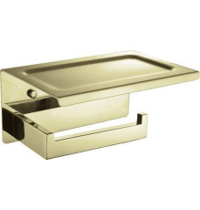 Держатель туалетной бумаги подвесной Boheme New Venturo с крышкой золото 10311-G