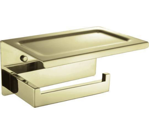 Держатель туалетной бумаги подвесной Boheme New Venturo с крышкой золото 10311-G