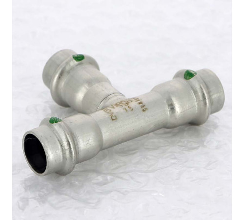 Тройник пресс Viega Sanpress Inox 15 мм нержавеющая сталь 435851