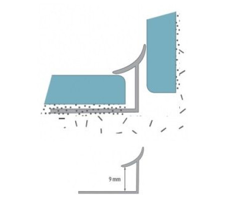 Профиль для плитки внутренний Cezar VD102 9 мм слоновая кость VD102