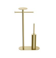 Стойка напольная Boheme Venturo ершик с держателем бумаги matt gold 10953-MG