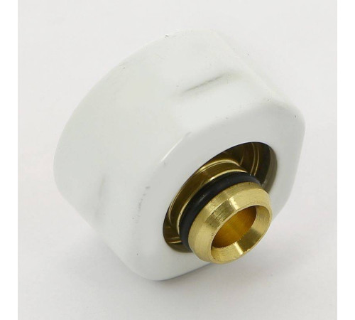 Соединитель для металлопластиковой трубы Carlo Poletti 16х2.25 мм белый A58503E