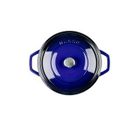 Кастрюля глубокая Hascevher Yeni Derin 24 см синяя A901324