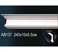 Карниз потолочный полиуретановый Perfect 170x170x2000 мм AB137