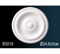 Розетка потолочная Perfect полиуретановая гладкая 300 мм B3019