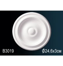 Розетка потолочная Perfect полиуретановая гладкая 300 мм B3019