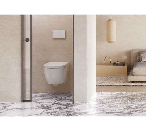 Унитаз-биде подвесной GSI WClean безободковый 590х375 мм белый матовый 7418K09