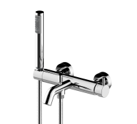 Смеситель для ванны BOSSINI TEO однорычажный со шлангом 1250 мм и лейкой Zen хром Z00723.030