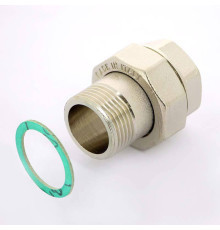 Разъемное соединение Tiemme 1 1/2 НВ прямое никелированное с прокладкой O-ring 1500251