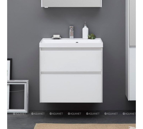 Тумба под раковину Aquanet Гласс 80 белый 00238361