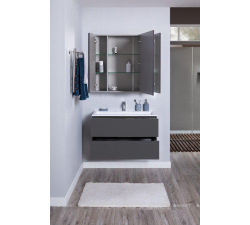 Тумба под раковину Aquanet Алвита 90 серый антрацит 00240111