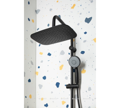 Душевая колонна Aquanet Passion RC без смесителя черный матовый AF300-70-RC-B