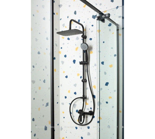 Душевая колонна Aquanet Passion RC без смесителя черный матовый AF300-70-RC-B