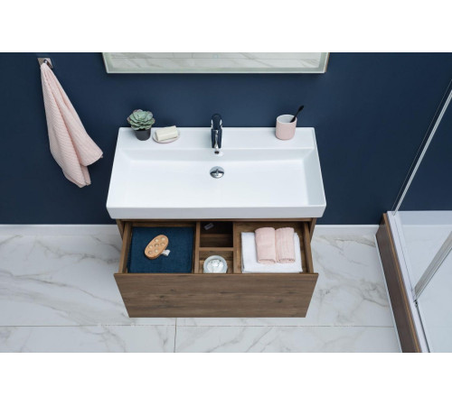 Тумба под раковину Aquanet Nova Lite 90 1+1 ящик дуб рустикальный 00249517