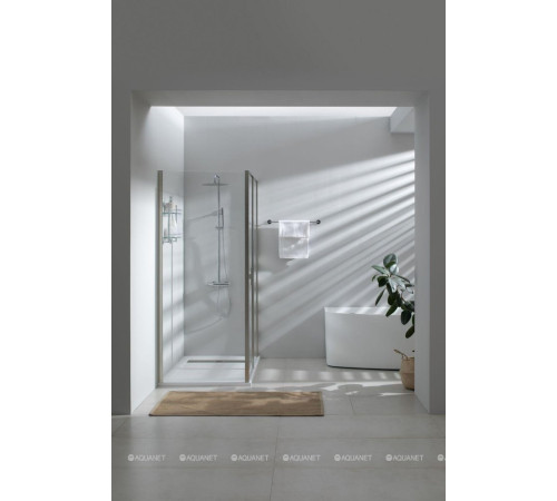 Дверь в нишу Allen Brau Priority 1400 мм стекло Optiwhite браш. алюминий 3.31011.BA