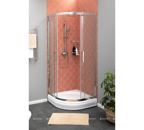 Душевой уголок Aquanet Delta 900x900x2000 мм R550 прозрачное стекло 8 мм NPE2142