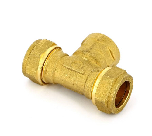 Тройник обжимной Tiemme 18х1/2х18 мм внутренняя резьба 1100071