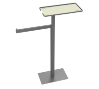 Стойка напольная с ершиком, полотенцедержателем и полкой Boheme Venturo никель матовый 10952-NB