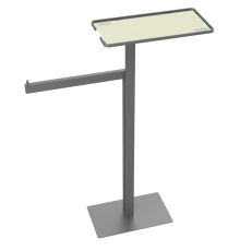 Стойка напольная с ершиком, полотенцедержателем и полкой Boheme Venturo никель матовый 10952-NB