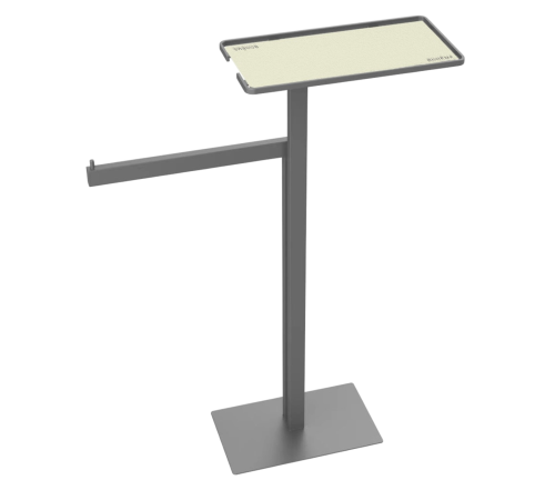 Стойка напольная с ершиком, полотенцедержателем и полкой Boheme Venturo никель матовый 10952-NB