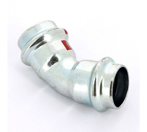 Угол пресс 45° Viega Prestabo 22 мм оцинкованная сталь 558284