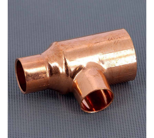 Тройник медный Viega под пайку 35х22х22 мм 123673