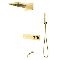 Душевая система встроенная Boheme Fusion с термостатом 3-позиционная золото глянцевое 131-2-G
