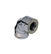 Сэндвич-колено 90° Ferrum AISI 430 0.8 мм / нерж 115/200 мм Af4232