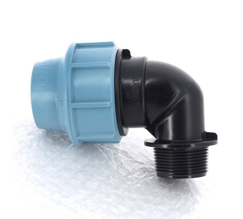 Угол обжимной для труб ПНД Unidelta Deltone 40х1 1/4 наружная резьба 1008040005